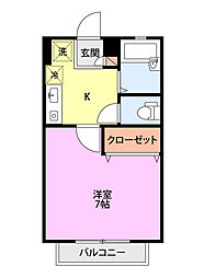 間取図画像 1K