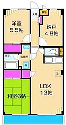 ハイツ井出 2階3LDKの間取り