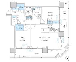 パークシティ柏の葉キャンパスザ・ゲートタワーウエスト 2LDKの間取図画像