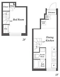 Pair新大久保 1階1DKの間取り