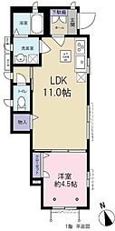 DUO神楽坂 1LDKの間取図画像