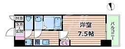 アドバンス北大阪フィーノ 1Kの間取図画像