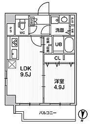 ROOTs Ryogoku 2階1LDKの間取り