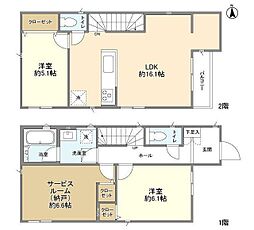 Kolet鷹の台#02 1階2SLDKの間取り