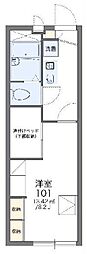 レオパレスローレル 1Kの間取図画像