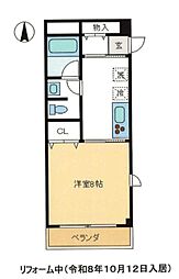 Calme 1Kの間取図画像