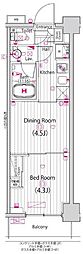 ガーラ・グランディ調布 1DKの間取図画像