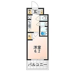 神戸高速南北線 新開地駅 徒歩2分の賃貸マンション 9階1Kの間取り