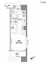 パークハビオ西新宿 ワンルームの間取図画像