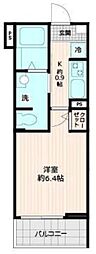 URBAN MILLS 1階1Kの間取り