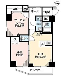 プレール・ドゥーク板橋舟渡 1SLDKの間取図画像