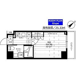 ステージグランデ蒲田アジールコート 3階1Kの間取り