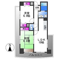 エスペランサ41 2LDKの間取図画像