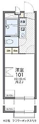 レオパレスFORET2 1Kの間取図画像