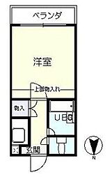 クレールマンション 1Kの間取図画像