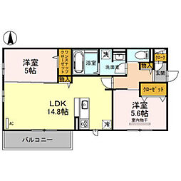 間取図画像 2LDK