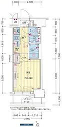 プレサンス横浜鶴見市場シュネル 1Kの間取図画像