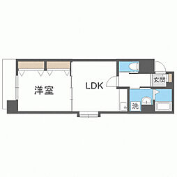 エスポワール南福岡 1LDKの間取図画像