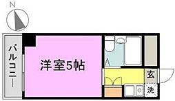 クレール国分寺 ワンルームの間取図画像