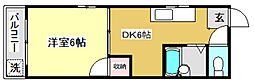 藤本商事第3ビル 1DKの間取図画像