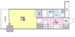 プレディアスタイル池上南WEST 7階1Kの間取り