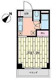 ハイツダイオー 1Kの間取図画像