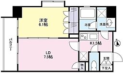 リバーレ池袋 1LDKの間取図画像