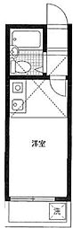 コスモコーポ磯子 ワンルームの間取図画像