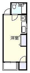 シャンドフルールメゾントミオカ ワンルームの間取図画像