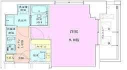 東京メトロ半蔵門線 清澄白河駅 徒歩2分の賃貸マンション 10階1Kの間取り