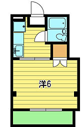 メゾン世田谷 1Kの間取図画像