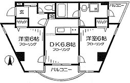 北綾瀬PSSビル 2DKの間取図画像
