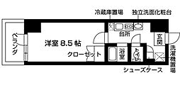 アクトフォルム玉川学園 1Kの間取図画像