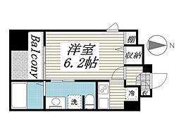 GranDuo恵比寿II 7階1Kの間取り