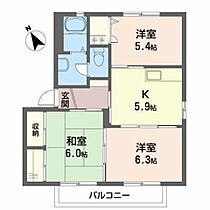 ヤイパセオＢ 102 ｜ 福島県福島市山居41-1（賃貸アパート3K・1階・54.00㎡） その2