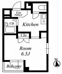 リベルタ椎名町 3階1Kの間取り
