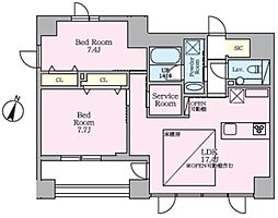 セレーネ御殿山 303 3階2SLDKの間取り
