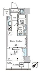 PARKAXIS大塚ガーデンスクエア 1DKの間取図画像