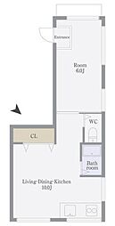 ＡＤＸ目白 1階1LDKの間取り