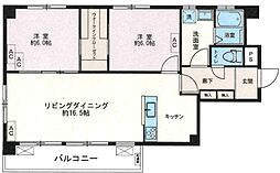 ドルミ西葛西小泉ビル 7階2LDKの間取り