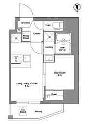 ＢＰＲレジデンス王子 5階1DKの間取り