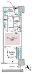 アーバネックス日本橋横山町 1DKの間取図画像