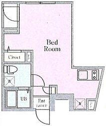 東武東上線 ときわ台駅 徒歩8分の賃貸マンション 1階ワンルームの間取り