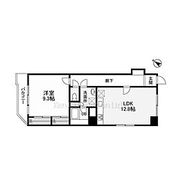 ジョイヒルズ南平台 4階2LDKの間取り