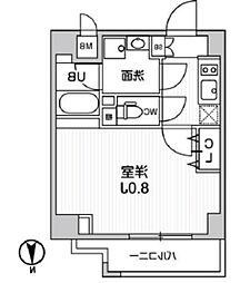 ＡＬＴＥＲＮＡ菊川II 5階1Kの間取り