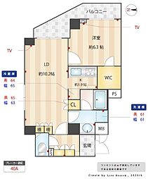 MAINSTAGE西蒲田 1LDKの間取図画像