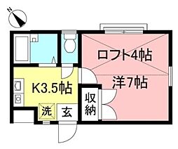 ルマ93 1Kの間取図画像