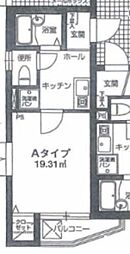 アベニューコート福生 ワンルームの間取図画像