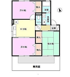 シャルマンコート 1階3DKの間取り