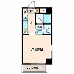 maison de I.S.O 2階1Kの間取り
